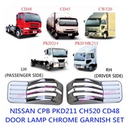 J107S01 NISSAN CPB CD48 CD45 PKD211 CH520 CHROME DOOR LAMP GARNISH SET