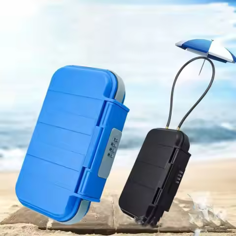 Combination Lock Portable Safe Box Large Capacity Waterproof Design Travel Safe Box Anti-Pry Durable