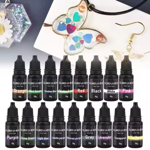 10g Color UV Glue Epoxy Resin Glue High-Definition Transparent UV Pen Irradiation UV Curing DIY Jewe