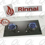 RINNAI RB-72G Built-in 2 Hyper Burner Gas Hob / RB-72G 2 Burner Schott Glass Hob