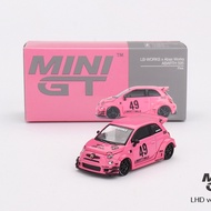 Mini GT #851 LB WORKS ABARTH 595 x Abas Works Pink 1/64 [New Sealed]