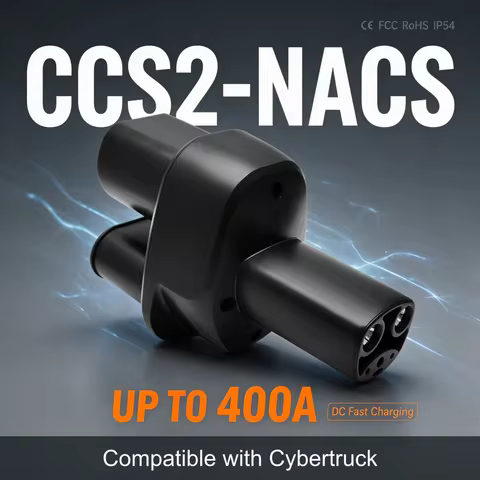 Energy Highway CCS2 & Type2 to NACS(2 in 1) 400A EV Fast Charger Adapter Compatible With Cybertruck 
