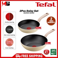 Tefal 20+28cm Non Stick Cookware Daisy Frypan/Wokpan Induction (Kuali Fry Pan Cookware Pans Pot 平底锅)