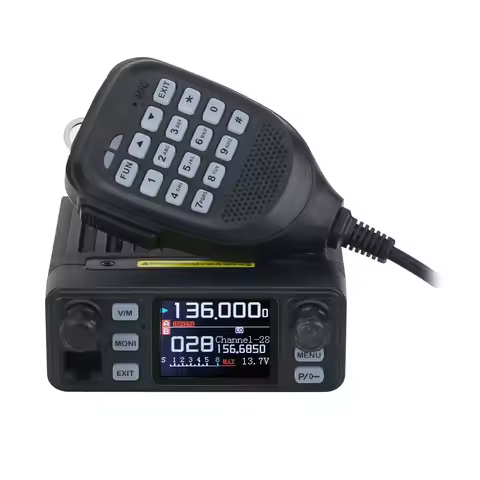 HamGeek IC-980Pro 25W 200CH Mini Mobile Radio VHF UHF Transceiver Supports Noise Reduction & FM Radi