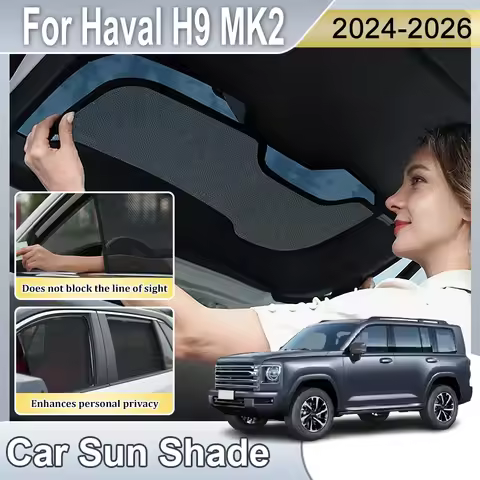 Car Sun Shades For Haval H9 MK2 Accessories 2024 2025 2026 Sunshades Heat insulation Window Curtain 