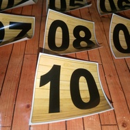 Number Sticker Package 01 to 10, 6x6cm, Glossy Vinyl Material, Waterproof, Door Number, Boarding Hou