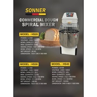 Sonner Commercial Dough Spiral Mixer 40Liter HS40