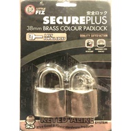 [NEW] Little Fix Chrome Brass Padlock 3 Keys 38mm Kunci Mangga Pad Lock 1 Key For all Locks (Twins P