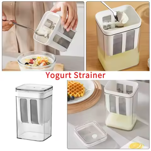 1pc Manual Yogurt Strainer Home-Use Greek Yogurt Maker Whey Separation Filter Transparent Viewing St