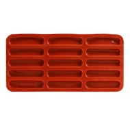 [poslajudo]  High Temperature Resistant Mold 15-cavity Silicone Finger Biscuit Mold for Diy Baking Non-stick Chocolate Mould for Candy Eclair Bread Muffin Food-grade Odorless Oven
