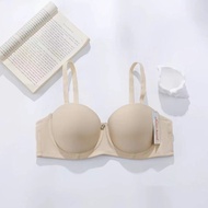 36B 38B 40B Sister Hood wired bra / Half cup strapless bra