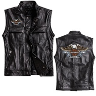 Promo vest rompi motor kulit domba asli Rocker Harley davidson rock