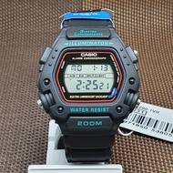 Casio DW-290-1V Digital Retro Design LED Backlight Black Resin Casual Watch