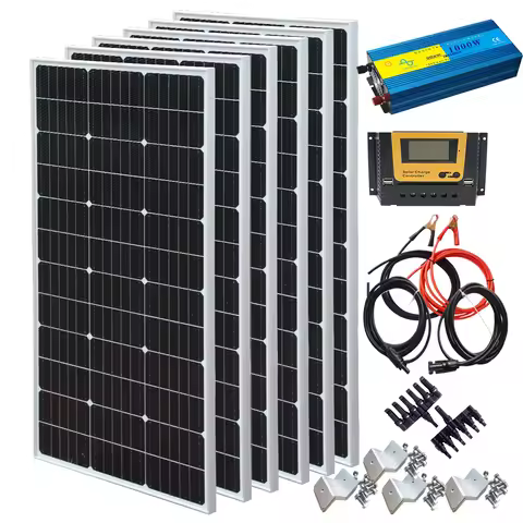 600 Watt 220V 110V Solar Panel Complete Kit System & Off-grid solar panel system 600W and 12V 1000W 