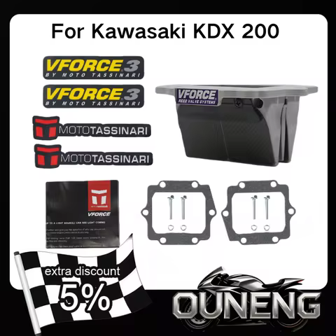 For Kawasaki KDX 200 220 KX250 KMX 125 KMX 500 For Ninja KRR ZX150 KRZ150 Motorcycle VForce 3 Carbon
