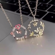 Xiaohongshu Double Layer Butterfly Thorn Ring Necklace Bracelet Couple Ins Luxury Design XC1F Double