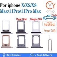 New Sim Tray Card Holder For iPhone X XS Max 11Pro 11 Pro Max Sim Card Adapter SIM Card with Micro S