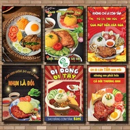 Decorative paintings of broken rice shops, rib rice shops, office rice shops, restaurant decorative 