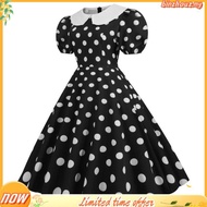 CODS Women Doll Collar Dress Doll Collar Dress Vintage 50s 60s Princess Dress Women Party Dress Retr
