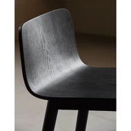 Italian Simple Bar Chair Nordic Denmark Bar Chair Black Solid Wood Bar Chair High Bar Chair Backrest
