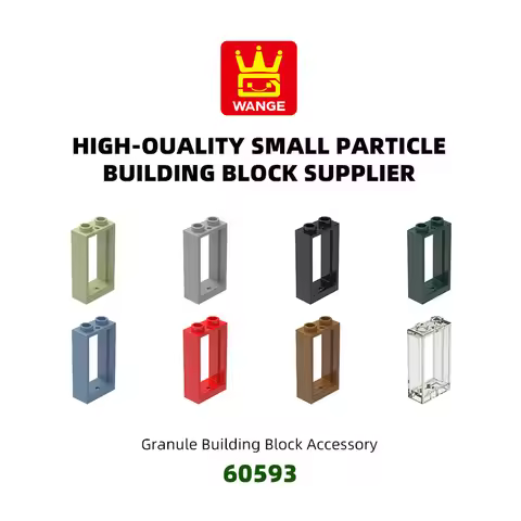 Wange 60593 100g/78Pcs 1X2X3 Window frame Building Blocks MOC House Accessories Compatible with Bric