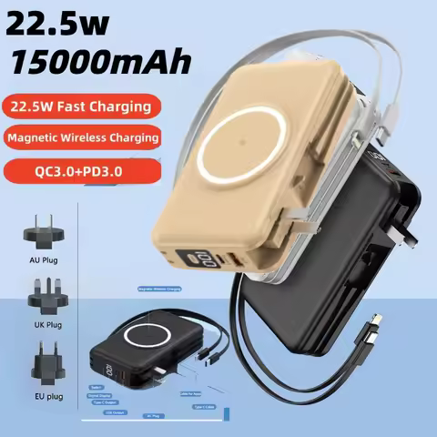 20000mAh Magsafe Power Bank Wall Charger Magnetic Wireless Charger Powerbank for iPhone 16 Xiaomi Sa