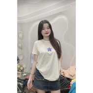 A87 40-60kg freesize Shirt With 4-Way Stretchy cotton Star Print