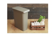 日本 home & home雙重防臭按壓式垃圾桶20L(棕色)