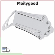 MOILYMY Guitar Tailpiece, Metal For 6 String Guitar Tailpiece Bridge, Sturdy Silver 6 String Guitar 