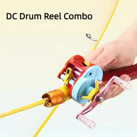 TEBEN DC Drum Reel Combo Left Hand 150/165CM Casting Rod Ready to Fish Full Set