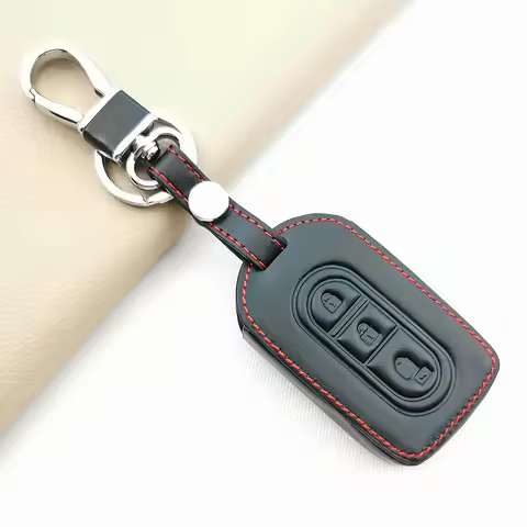High Quality Leather Key Case Cover Shell Holder Keychain For Nissan Tiida NV200 Pathfinder R51 Qash