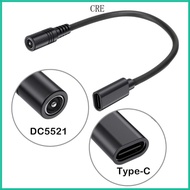CRE Type C Female to DC5521 Male Female Extension Cable Power Cord for Routers Fan