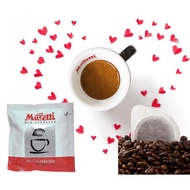 Caffe Musetti 15 pcs Easy Serve Espresso (ESE) pods Paradiso (Silver) 44 mm 85% Arabica Coffee Pods
