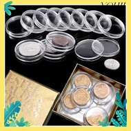 YOHII Coinning Capsules,  Plastic Acrylic Coin Capsule, Coins Storage Coin  Home
