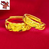 (2pcs/Set) 916 gold ring original twist ring for men and women fashion personality temperament couple ring wedding jewellery engagement ring