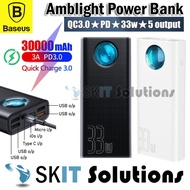 ★Baseus Amblight 30000mAh Power Bank Powerbank Portable Battery Charger PD3.0+QC3.0 33W Fast Charge★