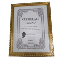 Frame Size 11x14 / 12x16 / 12x18 inch / Certificate Frame  | Photo Frame (Gold Color Frame)