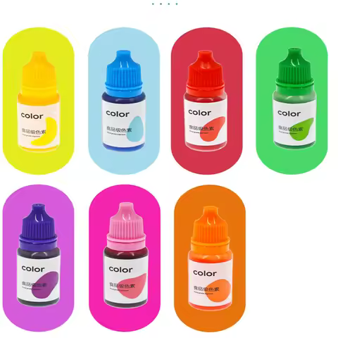 10ml 5colors Children'S Science Experiment Food Grade Pigment Water Oil Plasticine Slime Color Pigme