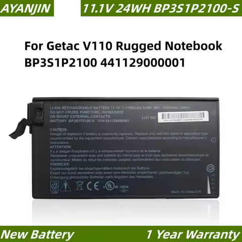 BP3S1P2100-S 11.1V 2100mAh 24WH New Laptop Battery for Getac V110 Rugged Notebook BP3S1P2100 4411290
