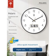 jam dinding jam dinding hiasan Polaris Living Room Household Fashion Electronic Wall Clock