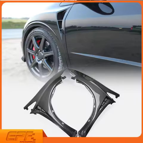 For Civic FN FK FN2 Type R MUG Style Vented Front Fenders Racing Air Vent Wing Sport Hatch Upgrade P