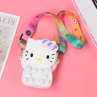 TAS SELEMPANG MINI KUROMI/ SANRIO/ RUBBER/ RESLETING / VIRAL/ TIKTOK/ IMPOR/ COIN PURSE/ DOMPET KOIN