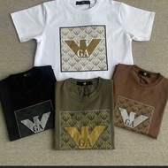 KDB T-SHIRT 6G25.95 KDB BOYS' T-SHIRT TOP (WHITE-BLACK-ARMY-BROWN)