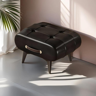 เก้าอี้สตู เก้าอี้หนัง เบาะวางเท้า stool สี่เหลี่ยมผืนผ้า สามารถพกพาได้ ห้องนั่งเล่นสำนักงาน