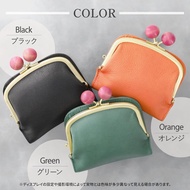 Japaneze Genuine Leather Kiss Lock Bifold Wallet-Made In Japan