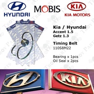 Kia Hyundai Mobis 100K Timing Belt Kit Set for Accent 1.5 Getz 1.3 (110S8M22)