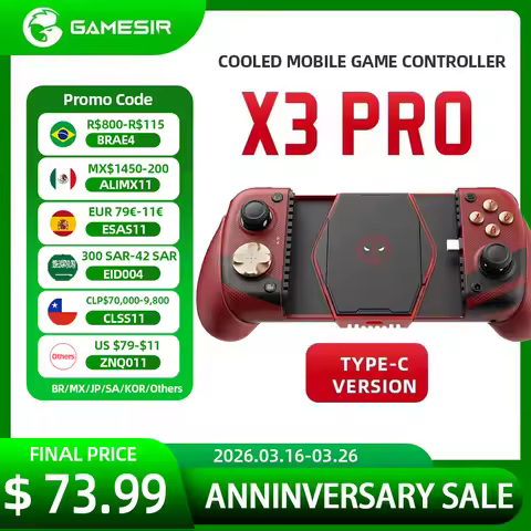 GameSir X3 Pro Bluetooth mobile game controller-Disney IP Deadpool With Hall Effect Dual Rumble Moto