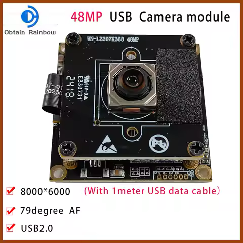 48MP USB Camera Module 200ms Fast Autofocus USB Camera with 79 Degree Lens Industrial Webcam Board 8