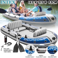 INTEX 68324 Excursion 4Boat Set Inflatable Boat 4Person Fishing Boat Raft Boat Widened Kayak Air Kay