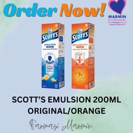 SCOTT'S EMULSION 200ML (ORIGINAL/ORANGE)